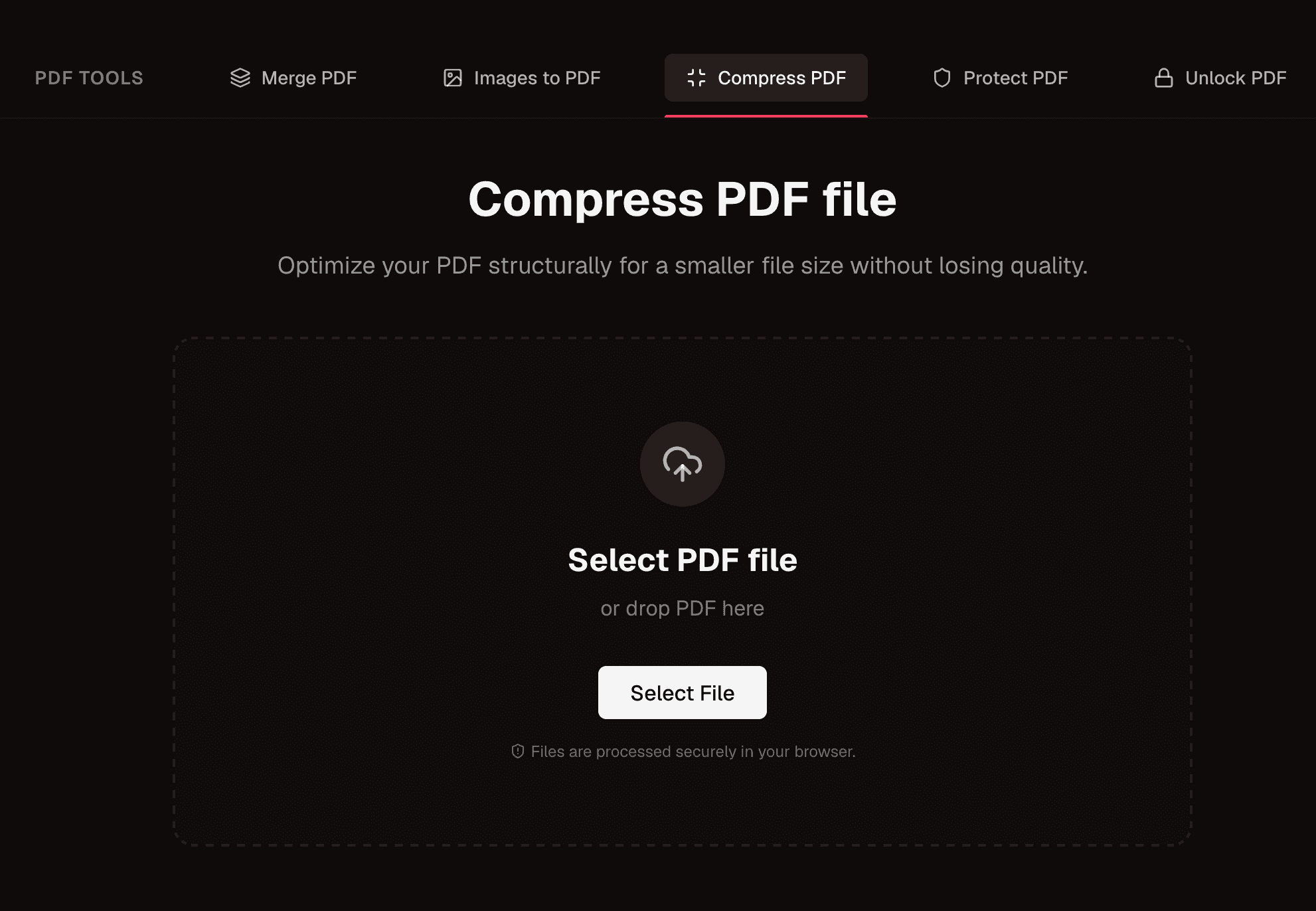 Arcanize Compress PDF tool