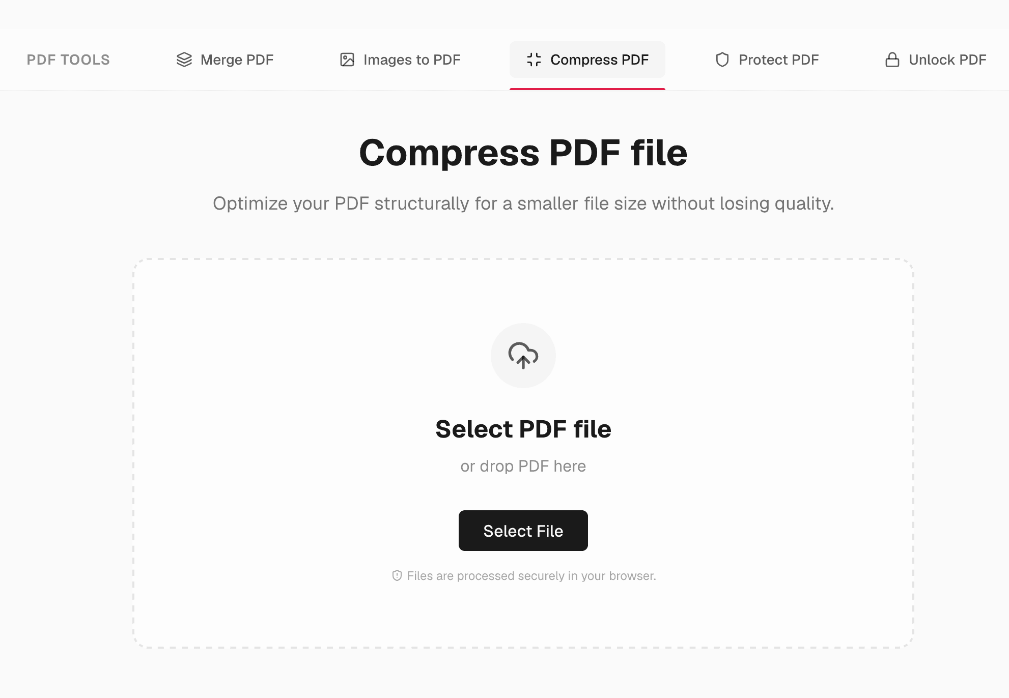 Arcanize Compress PDF tool